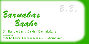 barnabas baahr business card